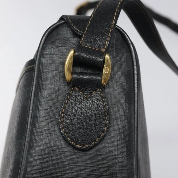 GUCCI GG Supreme Web Sherry Line Shoulder Bag PVC Black 89 02 077 Auth 117764 - Picture 10 of 16